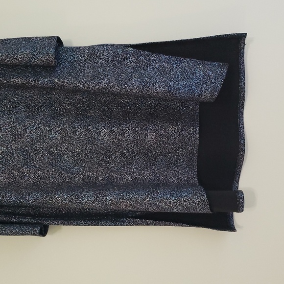 Clara Sun Woo Tunic Top Women Medium Multicolor Cold Shoulder Lagenlook Sparkle - Picture 3 of 14